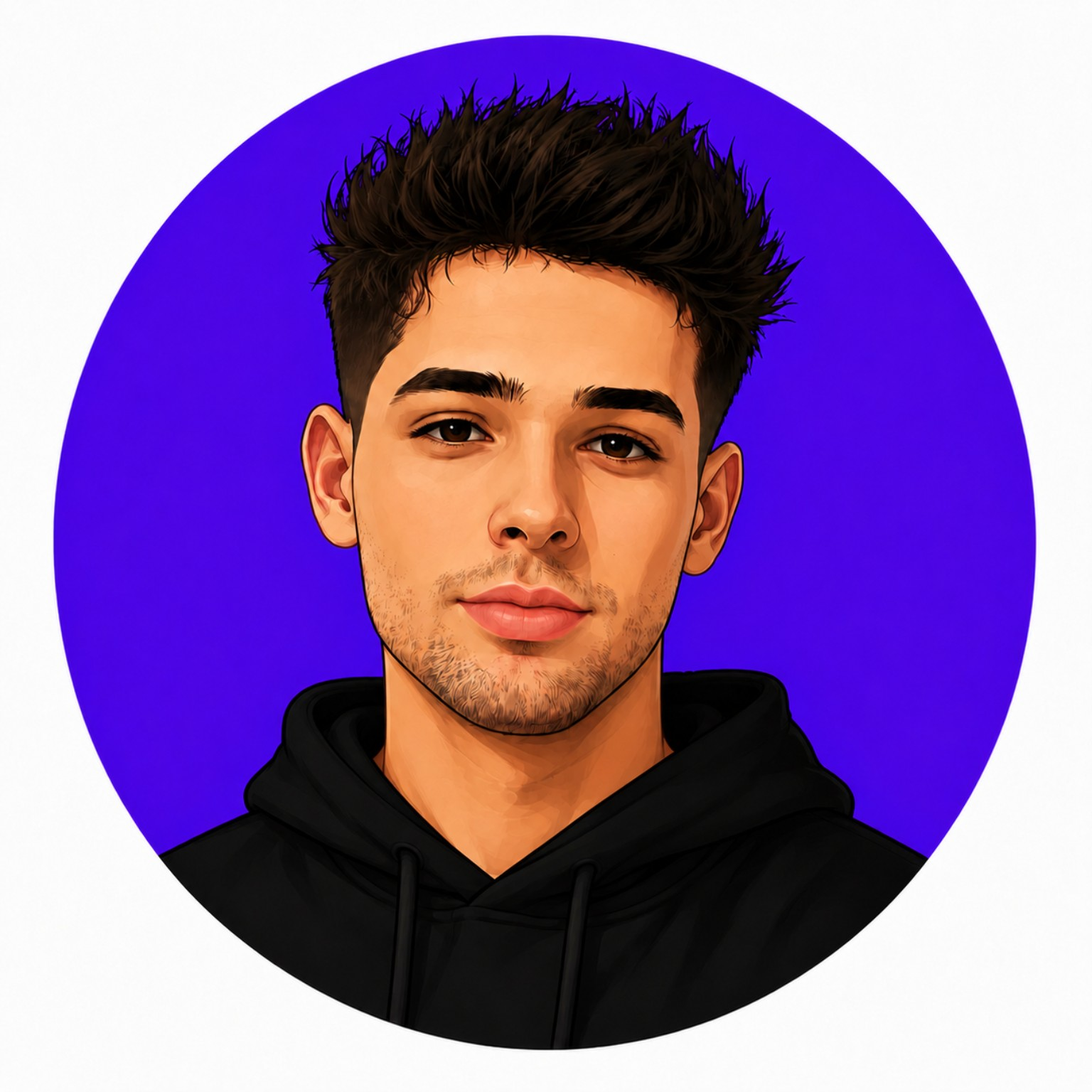 Illustrated portrait of Andy Sabina